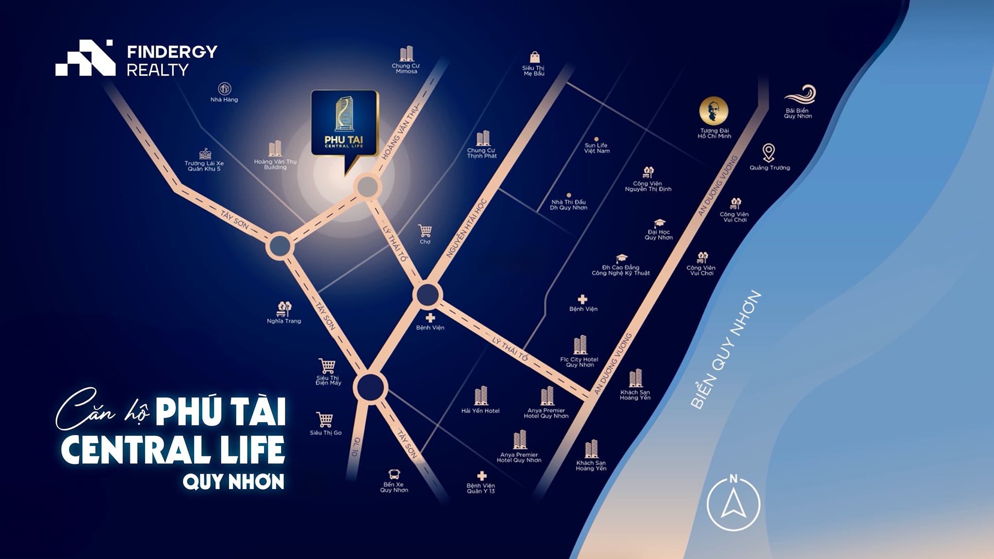 Vị trí Phú Tài Central Life Quy Nhơn